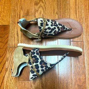 NWOT Leopard Sandals